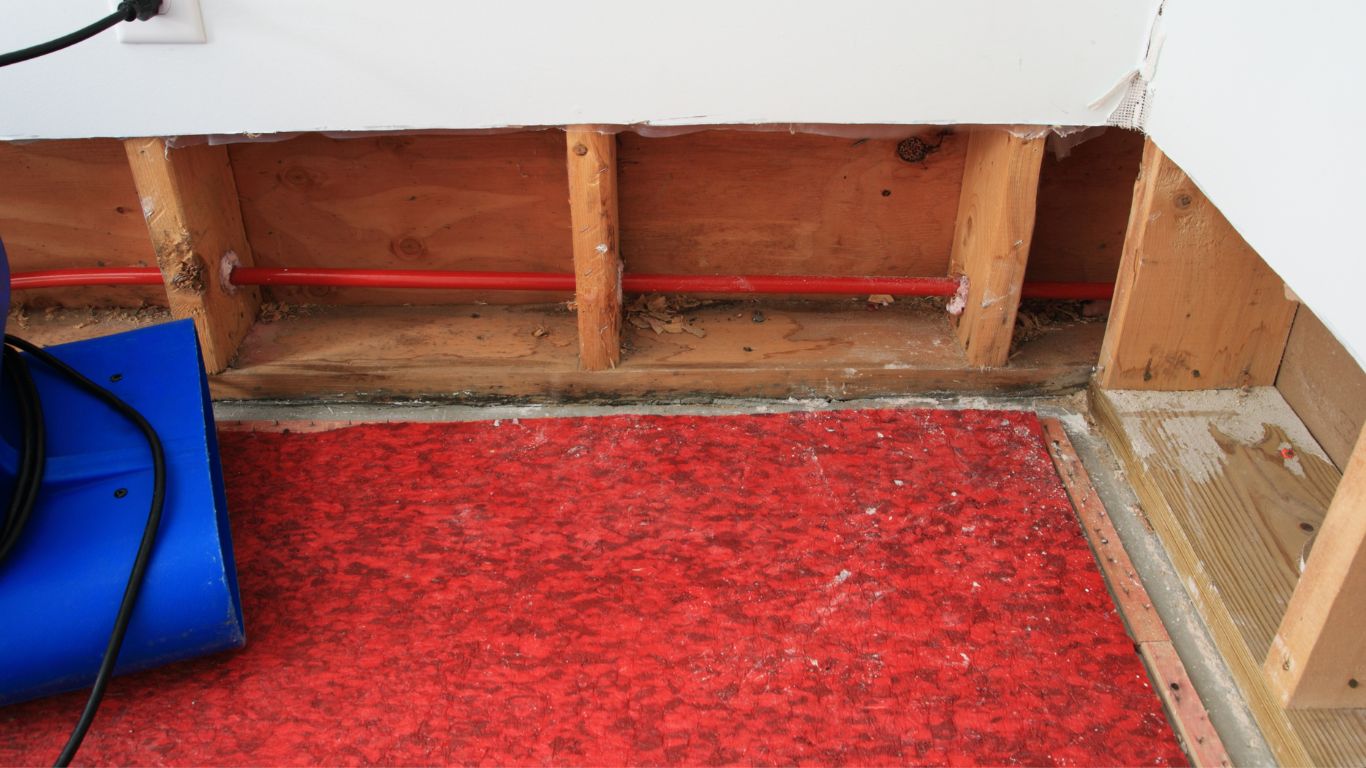 Technician fogging bedroom for odor removal in Lexington residential home.